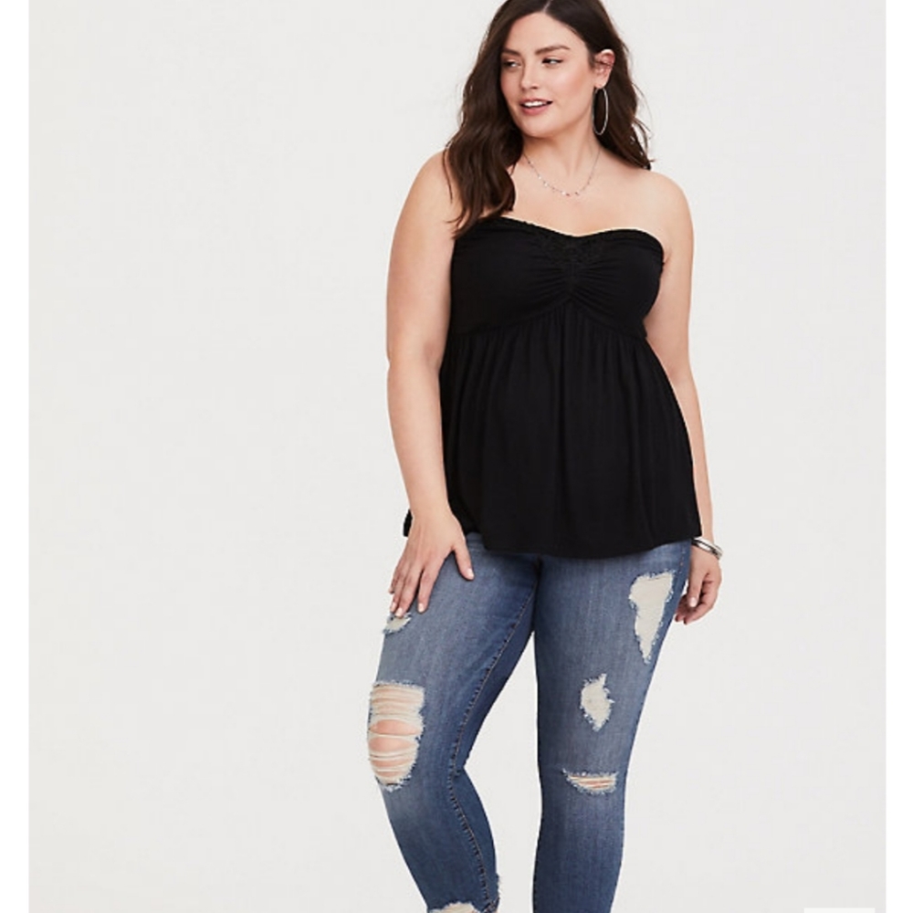 Torrid  smocked tube babydoll top